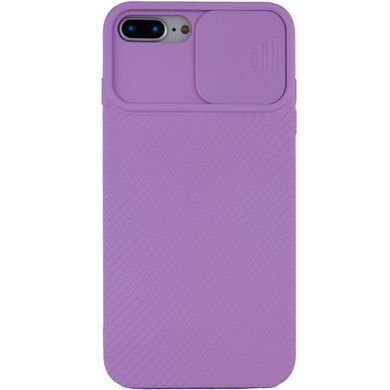 Чохол Camshield Square TPU зі шторкою для камери для Apple iPhone 7 plus / 8 plus (5.5"") Бузковий