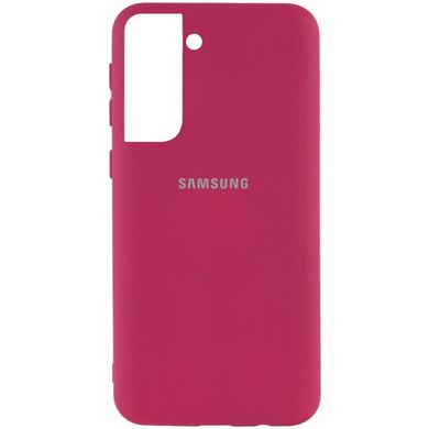 Чехол для Samsung S21 Plus Silicone Full с закрытым низом и микрофиброй Бордовый / Marsala