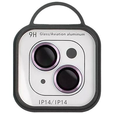 Захисне скло Metal Classic на камеру (в упак.) Apple iPhone 14 (6.1"") / 14 Plus (6.7"") Фіолетовий / Purple