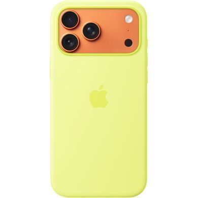 Чохол Silicone case Original 1:1 (AAA) with Magsafe для Apple iPhone 17 Pro Max (Неоново-жовтий / Neon Yellow)