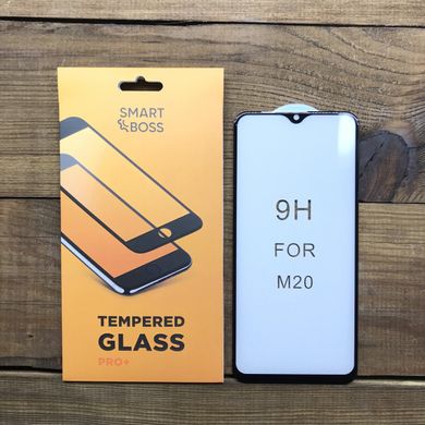 5D стекло для Samsung M20 Premium Smart Boss™ Черное - Изогнутые края, Черный