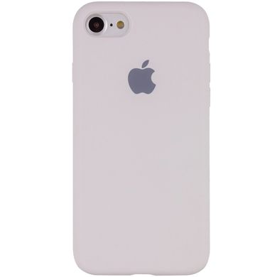 Чехол silicone case for iPhone 7/8 с микрофиброй и закрытым низом Серый / Stone