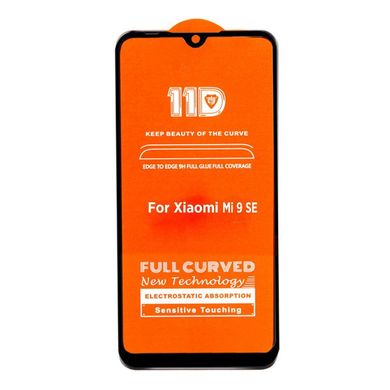 11D (5D +) скло для Xiaomi Mi 9 SE Black Чорне - Повний клей, Черный