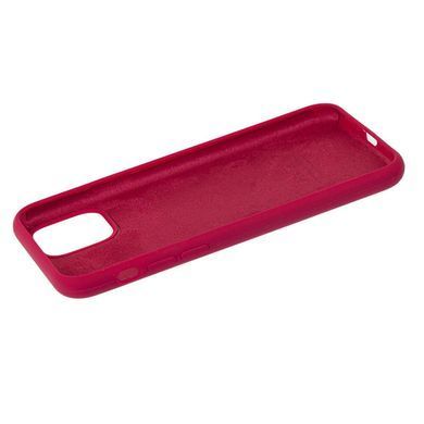 Чехол для iPhone 11 Silicone Full rose red / бардовый / закрытый низ