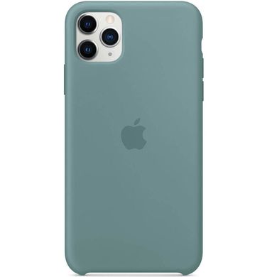 Чехол Silicone case Original 1:1 (AAA) для Apple iPhone 11 Pro Max (6.5") (Зеленый / Cactus) Лучшее качество!!