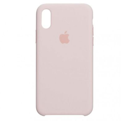 Чехол Silicone case orig 1:1 (AAA) для Apple iPhone X / Xs (Розовый / Pink Sand)