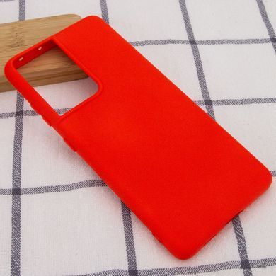Чехол Silicone Cover Full without Logo (A) для Samsung Galaxy S21 Ultra (Красный / Red)