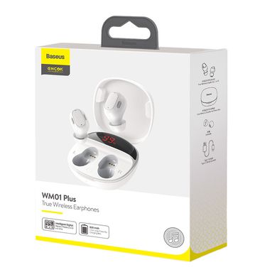 Навушники Bluetooth BASEUS Encok True Wireless Earphones WM01 Plus (NGWM01P-02) White