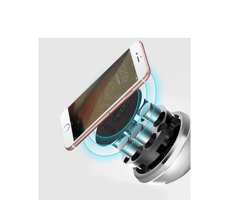 Автодержатель holder для смартфона BASEUS Magnetic Solid Telescopic Vacuum серый, серый