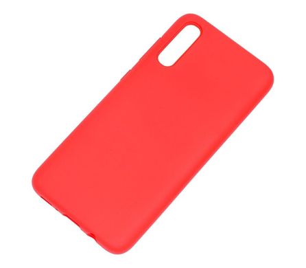 Чехол для Samsung Galaxy A70 (A705) Silicone Full красный с закрытым низом и микрофиброй
