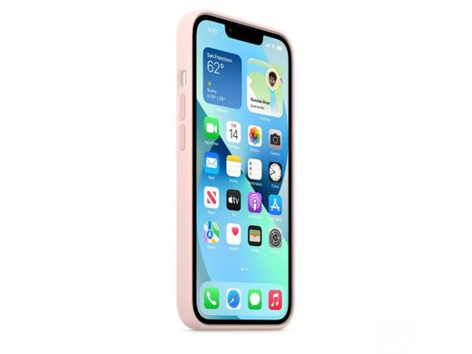 Чохол Silicone case Original 1:1 (AAA) with Magsafe для Apple iPhone 13 (6.1") (Рожевий / Chalk Pink)
