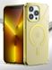 Чехол для iPhone 11 Pro Max Matt Clear Case with Magsafe Yellow