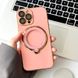 Чехол для iPhone 12 Pro Max Glitter Holder Case Magsafe с кольцом подставкой + стекло на камеру Pink