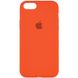 Чехол silicone case for iPhone 6/6s с микрофиброй и закрытым низом (Оранжевый / Kumquat)