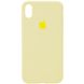 Чохол silicone case for iPhone X / XS з мікрофіброю і закритим низом Mellow Yellow
