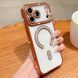 Чехол для iPhone 17 Pro Diamond Shining with MagSafe Orange