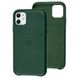 Чохол для iPhone 11 Leather сase (Leather) зелений ліс