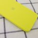 Чехол для Apple iPhone 11 Pro Max Silicone Full camera закрытый низ + защита камеры (Желтый / Bright Yellow)