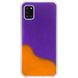 Неоновый чехол Neon Sand glow in the dark для Samsung Galaxy A31 (Фиолетовый / Оранжевый)