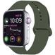 Силиконовый ремешок для Apple watch 42mm / 44mm (Зеленый / Forest green)