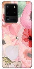 Чехол для Samsung Galaxy S20 Ultra PandaPrint Акварельные цветы 3 цветы