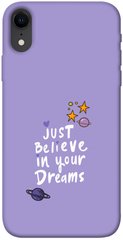 Чехол для Apple iPhone XR (6.1"") PandaPrint Just believe in your Dreams надписи