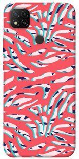 Чехол для Xiaomi Redmi 9C PandaPrint Red Zebra print паттерн