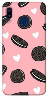 Чехол для Samsung Galaxy A20 / A30 PandaPrint Печенье Opeo pink паттерн