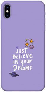 Чехол для Apple iPhone XS (5.8"") PandaPrint Just believe in your Dreams надписи