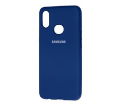 Чехол для Samsung Galaxy A10s (A107) Silicone Full синий  c закрытым низом и микрофиброю