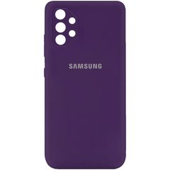 Чехол для Samsung Galaxy A72 4G / A72 5G Silicone Full camera закрытый низ + защита камеры Фиолетовый / Purple
