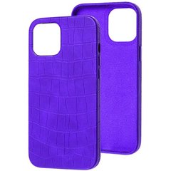 Кожаный чехол Croco Leather для Apple iPhone 11 (6.1"") Purple