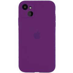 Чехол для Apple iPhone 13 Silicone Full camera закрытый низ + защита камеры / Фиолетовый / Grape