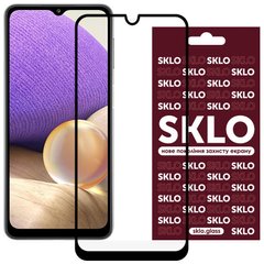 Захисне скло SKLO 3D (full glue) для Samsung Galaxy A22 4G/M32 Чорний