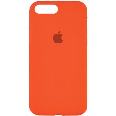 Чехол для Apple iPhone 7 plus / 8 plus Silicone Case Full с микрофиброй и закрытым низом (5.5"") Оранжевый / Kumquat
