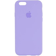 Чохол silicone case for iPhone 6 / 6s з мікрофіброю і закритим низом (Бузковий / Dasheen)
