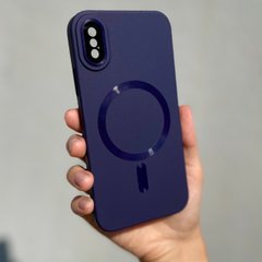 Чехол для iPhone X / XS Sapphire Matte with MagSafe + стекло на камеру Dark purple