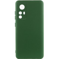 Чехол для Xiaomi 12T / 12T Pro Silicone Full camera закрытый низ + защита камеры Зеленый / Dark green