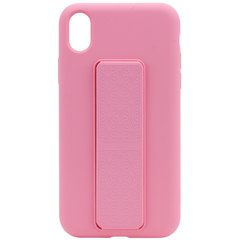 Чехол Silicone Case Hand Holder для Apple iPhone XR (6.1") (Розовый / Pink)