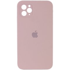 Чехол для Apple iPhone 11 Pro Silicone Full camera / закрытый низ + защита камеры (Розовый / Pink Sand)