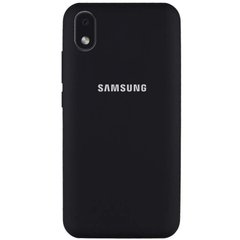 Чехол для Samsung Galaxy M01 Core / A01 Core Silicone Full Черный c закрытым низом и микрофиброю