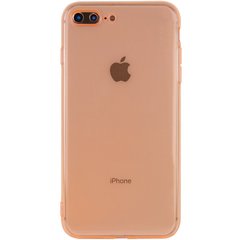 Матовый полупрозрачный TPU чехол с защитой камеры для Apple iPhone 7 plus / 8 plus (5.5") (Оранжевый / Orange)