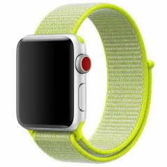 Ремінець Nylon для Apple watch 38mm/40mm (Салатовий / Neon green)