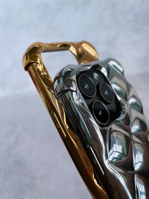 Чехол для iPhone 12 Pro Max 3D Bamper Gold