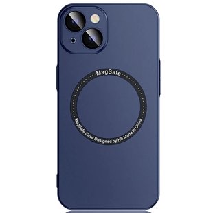 Чехол для iPhone 14 Plus Magnetic Design with MagSafe Navy Blue