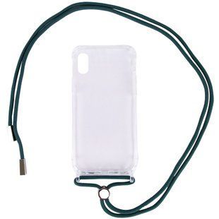 Чехол TPU Crossbody Transparent для Apple iPhone XR (6.1"") Зеленый / Forest green