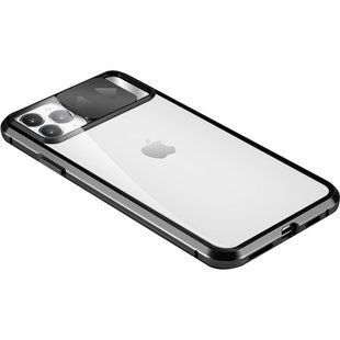 Чехол Camshield 360 Metall+Glass со шторкой для камеры для Apple iPhone 11 Pro Max (6.5") (Черный)