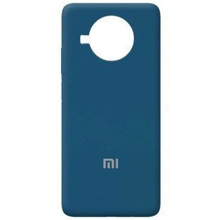 Чохол для Xiaomi Mi 10T Lite / Redmi Note 9 Pro 5G Silicone Full (Синій / Cosmos blue) з закритим низом і мікрофібри