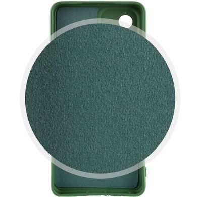 Чехол для Samsung Galaxy S22 Silicone Full camera закрытый низ + защита камеры Зеленый / Dark green