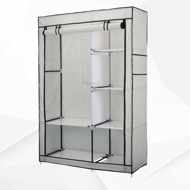 Тканевый шкаф складной STORAGE WARDROBE KM-105 на 2 секции (106х45х170 см), органайзер для одежды